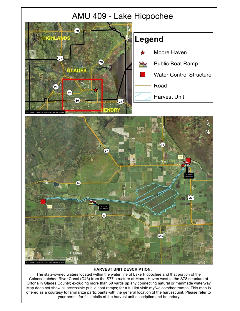 lake hicopchee gator harvest map